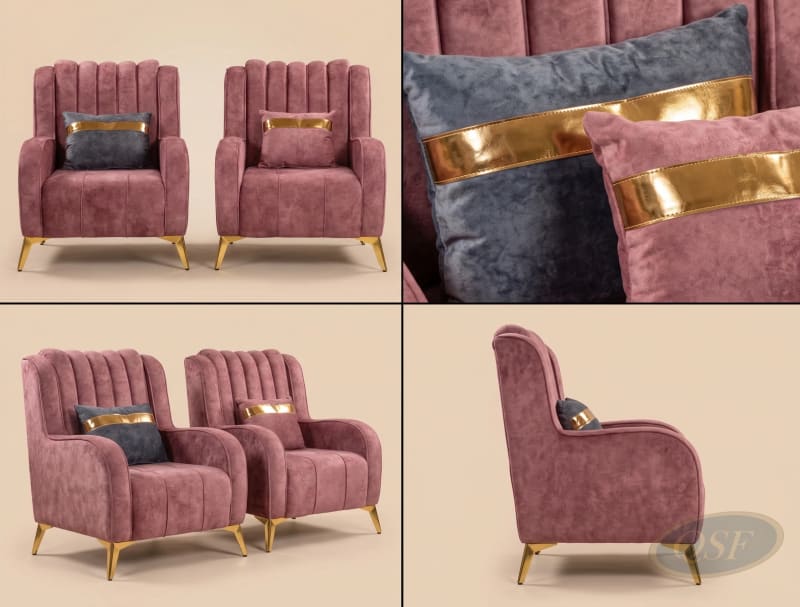 The Aurelia Velvet Channel Armchair