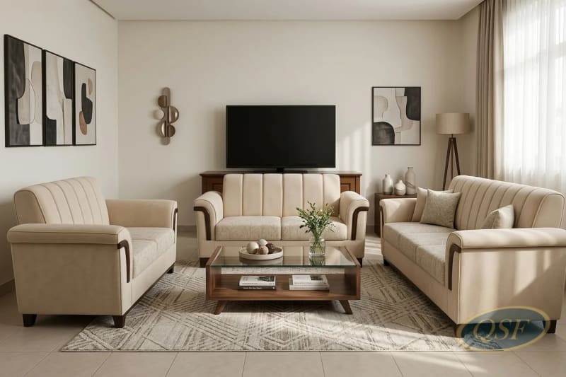 Apricot Linen Summer Loveseat
