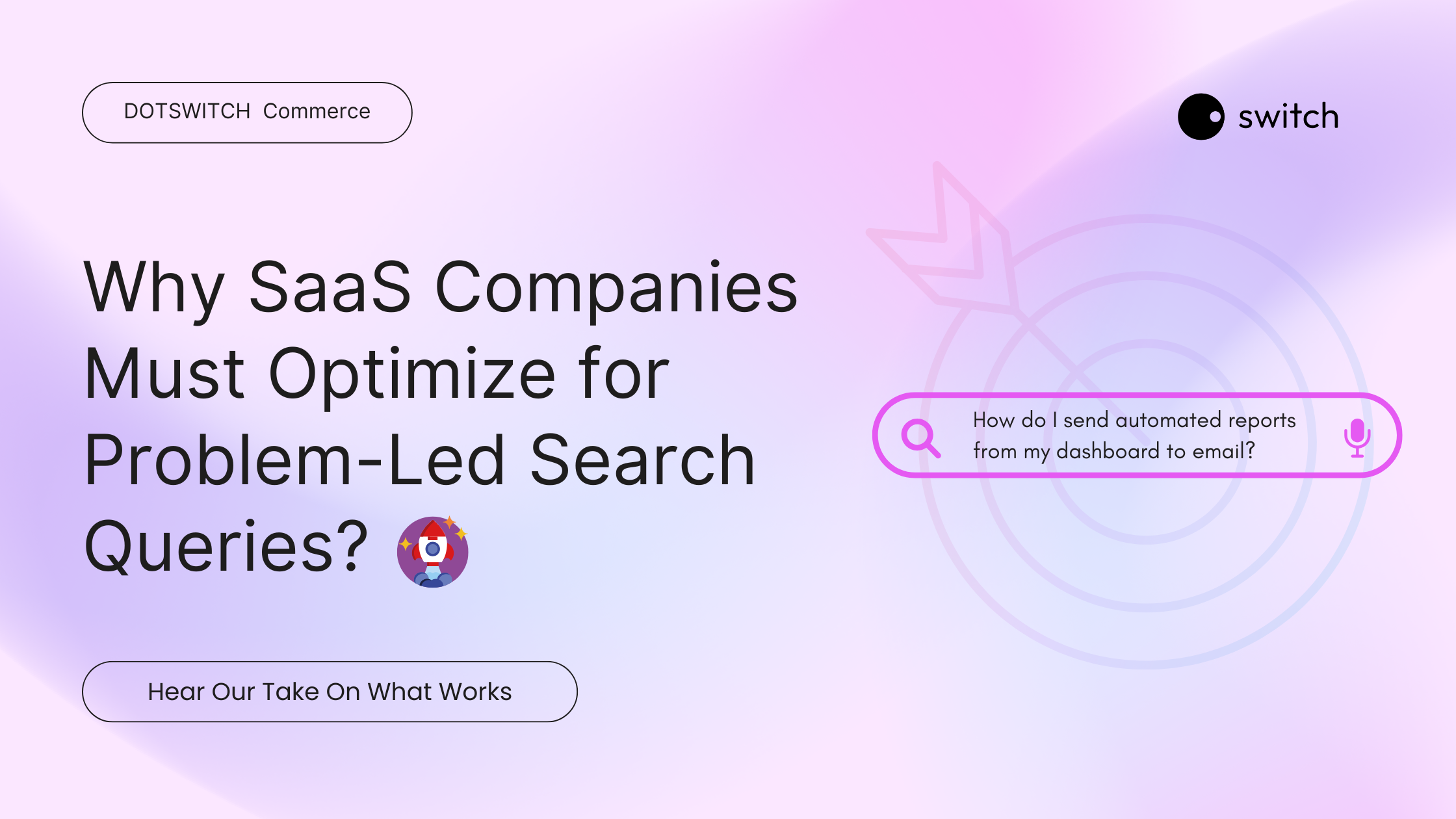Abstract banner showing search bars and problem-solving concepts