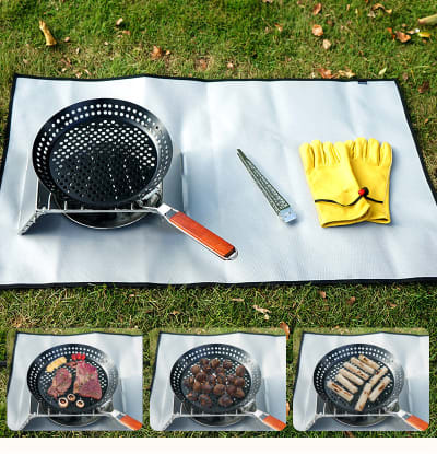 Perforierte Grillpfanne – Gemüse-Wok mit klappbarem Griff - Premium Produkt bei AlltagsGold Schweiz