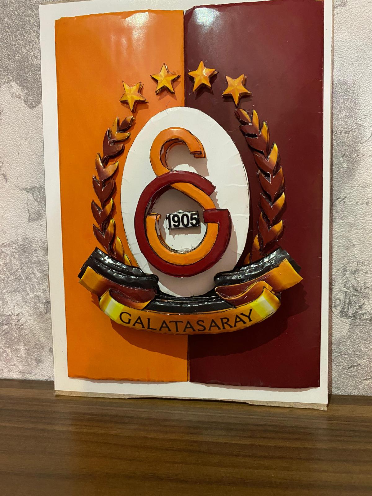 Galatasaray Logo 3D Paper Relief Art  Zeyin Art Handcrafted 3D Paper  Relief Art