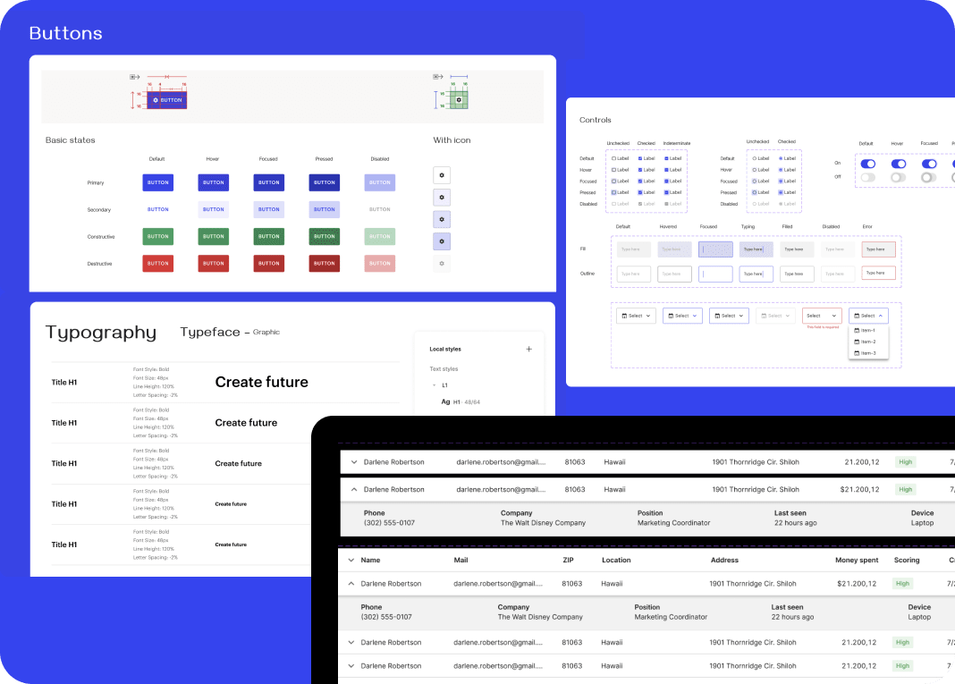 Design Systems from scratch + Data tables in Figma image