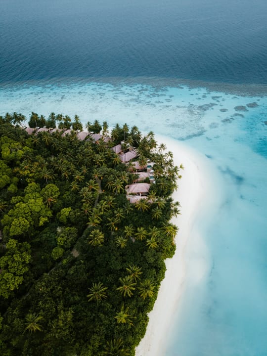 Tropical island resort aerial photography by Filippo Bellisola