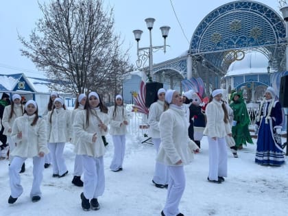 В Скарятинском саду зажгли главную ёлку города