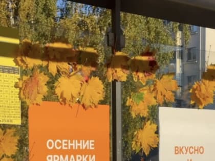 Фотозона в Казани: осеннее украшение остановки