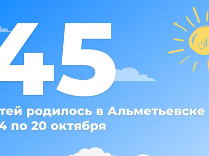 В нашем городе родилось 45 малышей за неделю