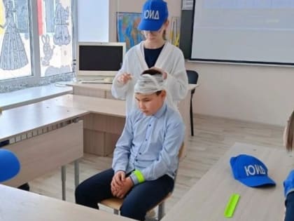 Отряд ЮИД Дым-Тамакской школы провел практическое занятие по оказанию первой помощи