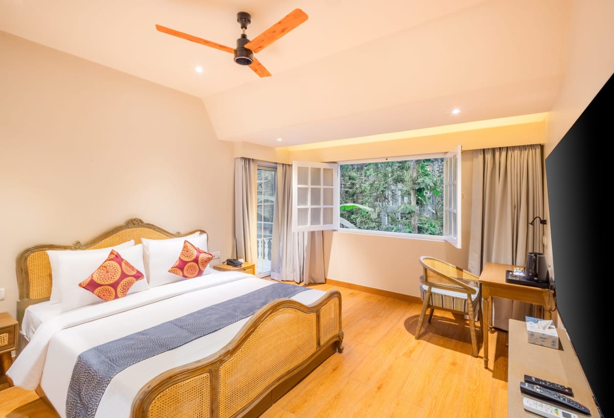 Goan Bliss Deluxe Room | Boutique Resort Stay Near Varca & Benaulim Beaches with Pool, Restro & Library preview 3