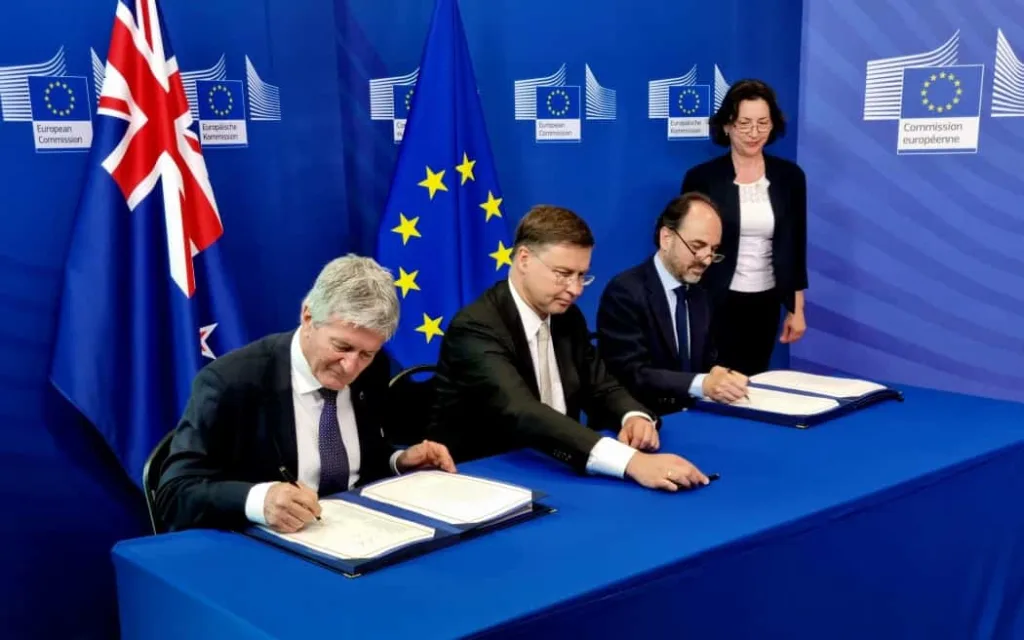 EU free trade agreement signing