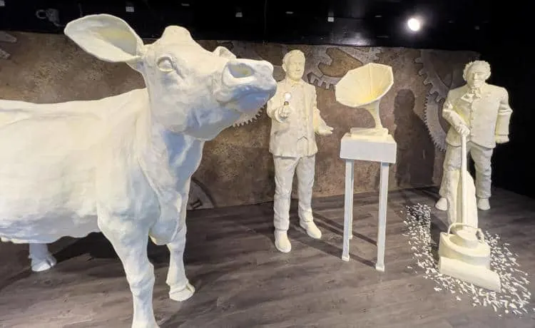 Dairy farmers unveil butter cow display at Ohio State Fairgrounds