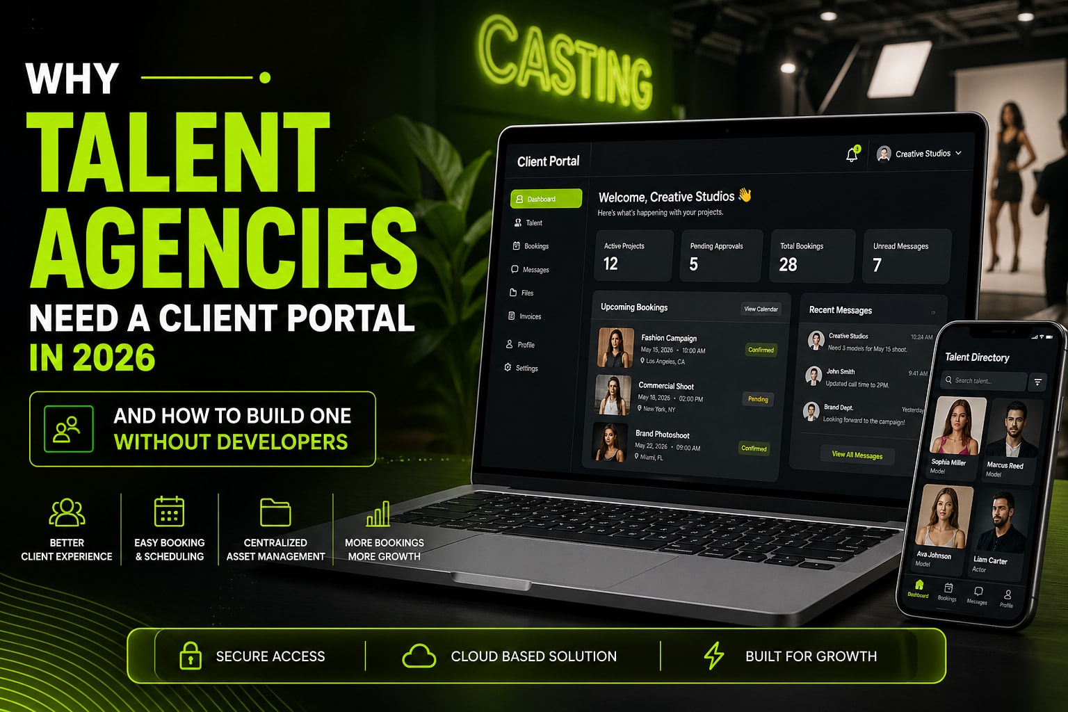Why Talent Agencies Need a Client Portal in 2026 and How to Build One Without Developers