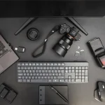 A photographer's work space.
