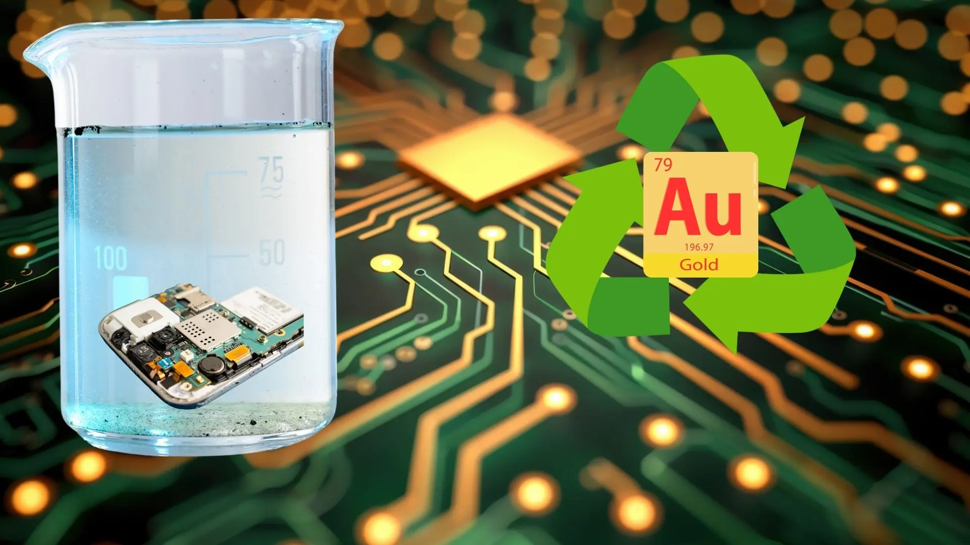 Copertina di Recupero d'oro  da rifiuti elettronici tramite lisciviazione autocatalitica