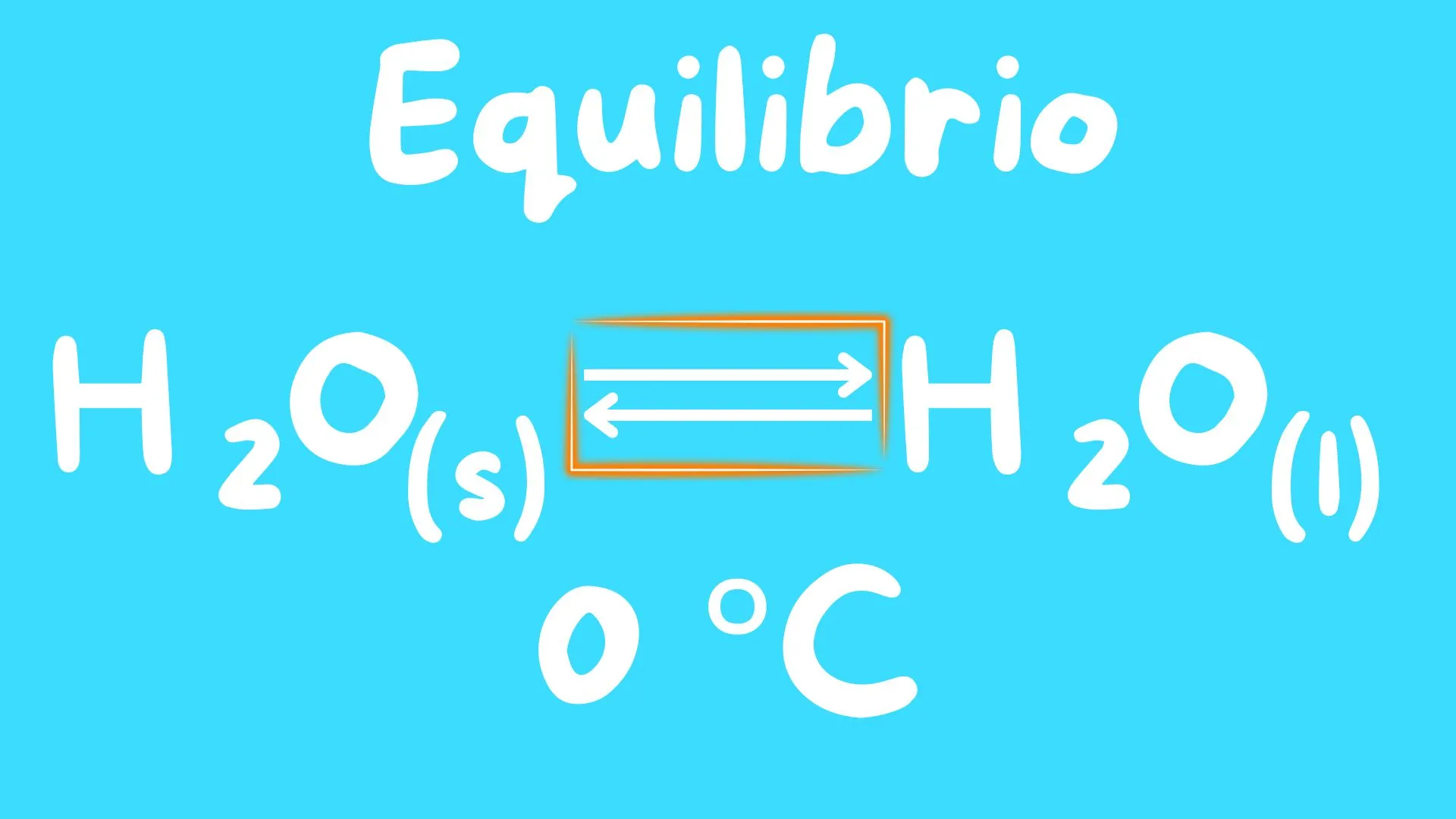 La doppia freccia segnala una reazione/processo all'equilibrio