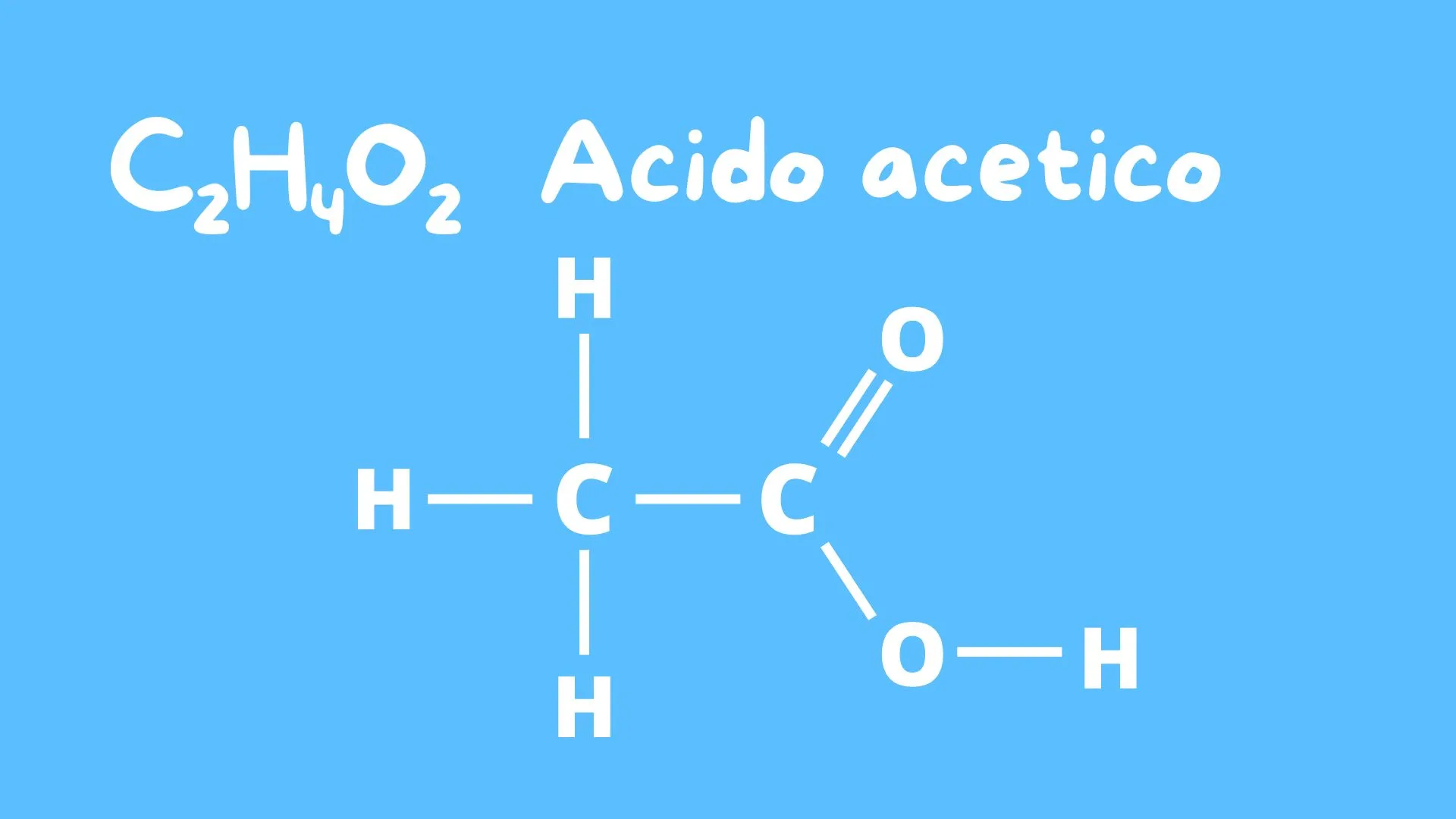 acido acetico struttura molecolare