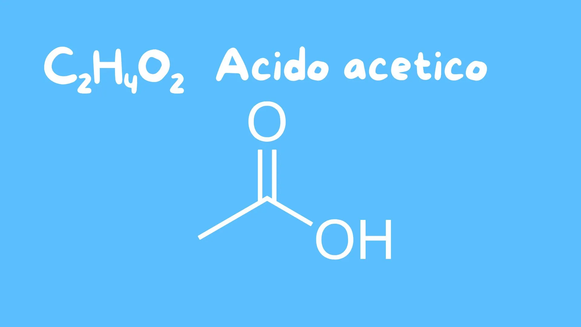 acido acetico struttura molecolare