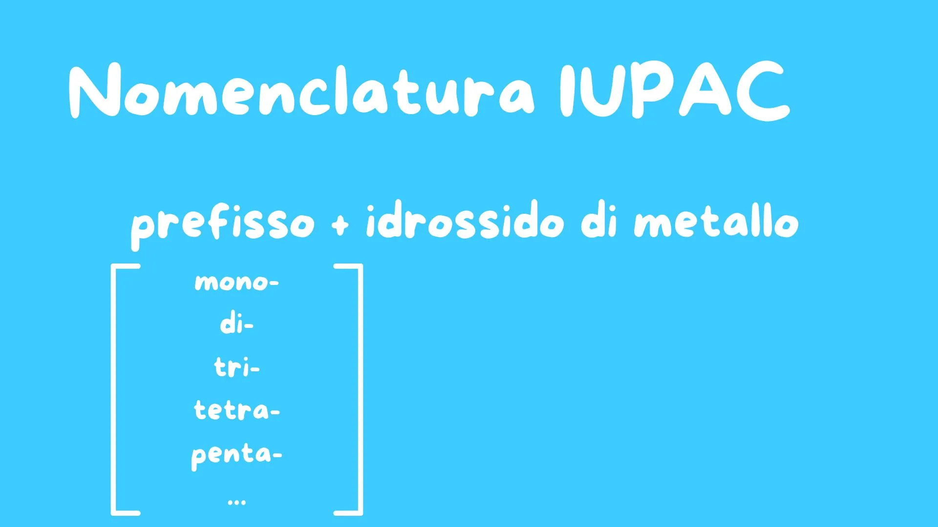 Nomenclatura IUPAC idrossidi