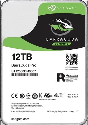 Seagate BarraCuda Pro 12TB 3.5" HDD