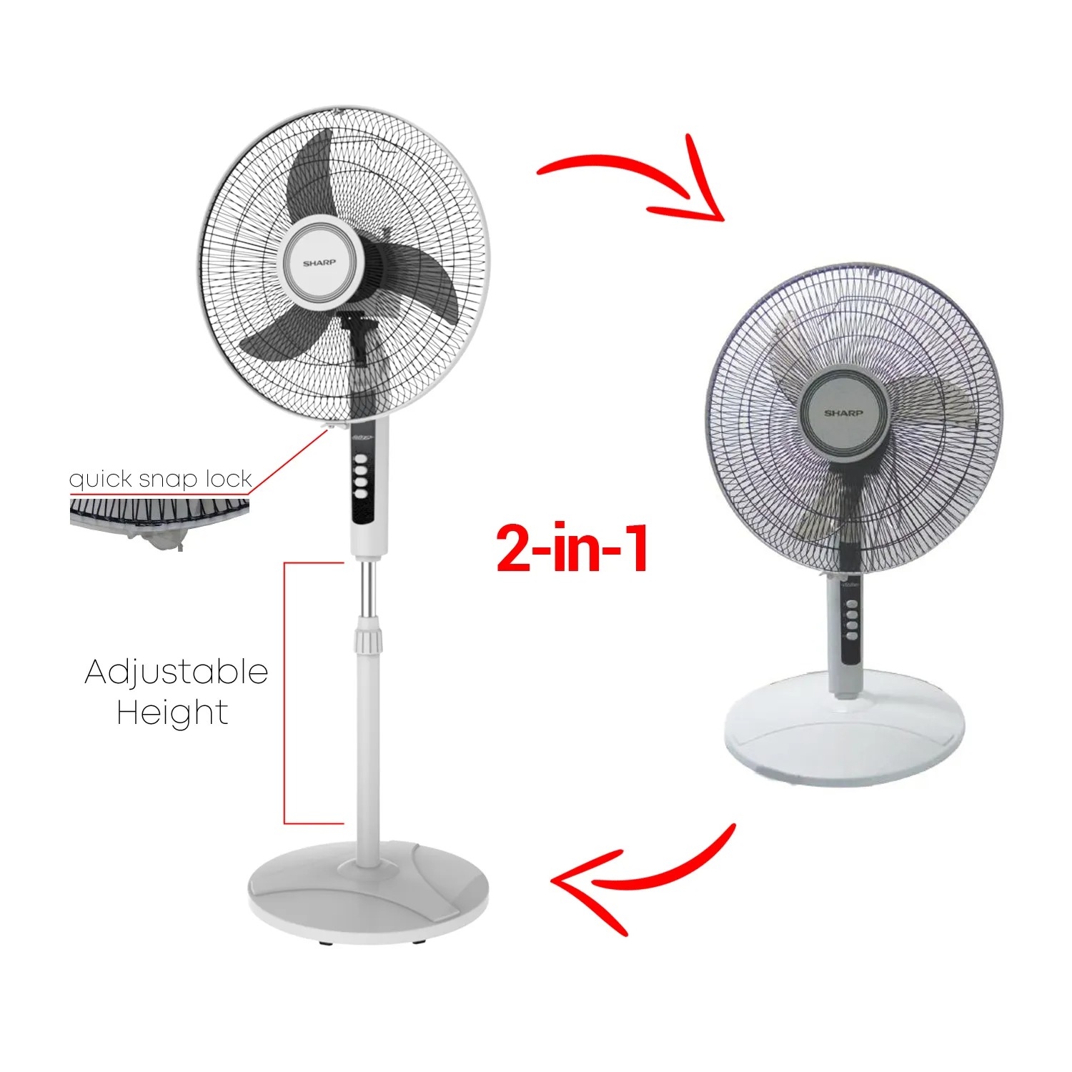 Sharp Stand Fan PJ-P23F