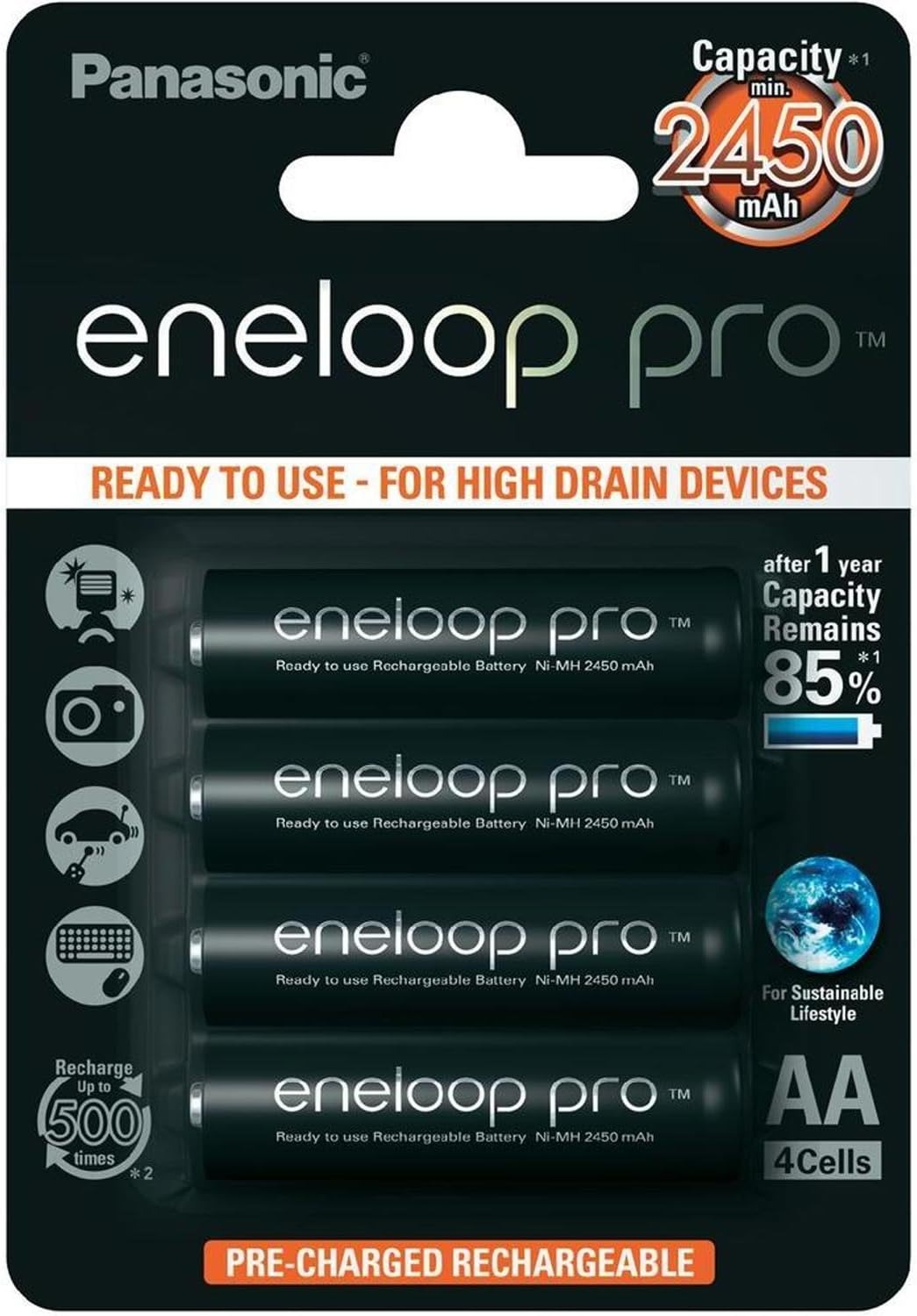 Panasonic Eneloop Pro AA Rechargeable Batteries (4-pack)