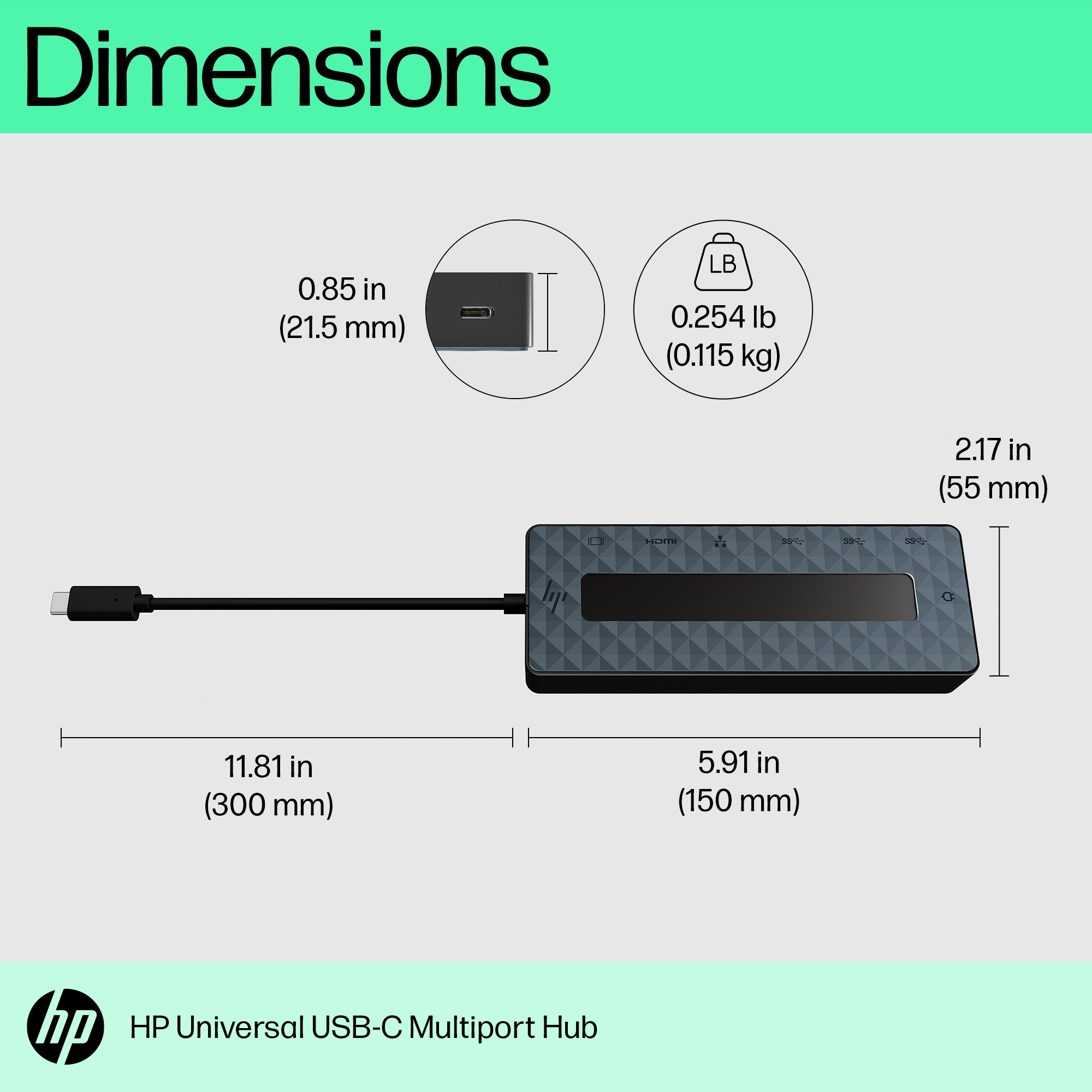 HP USB-C Hub 6-in-1