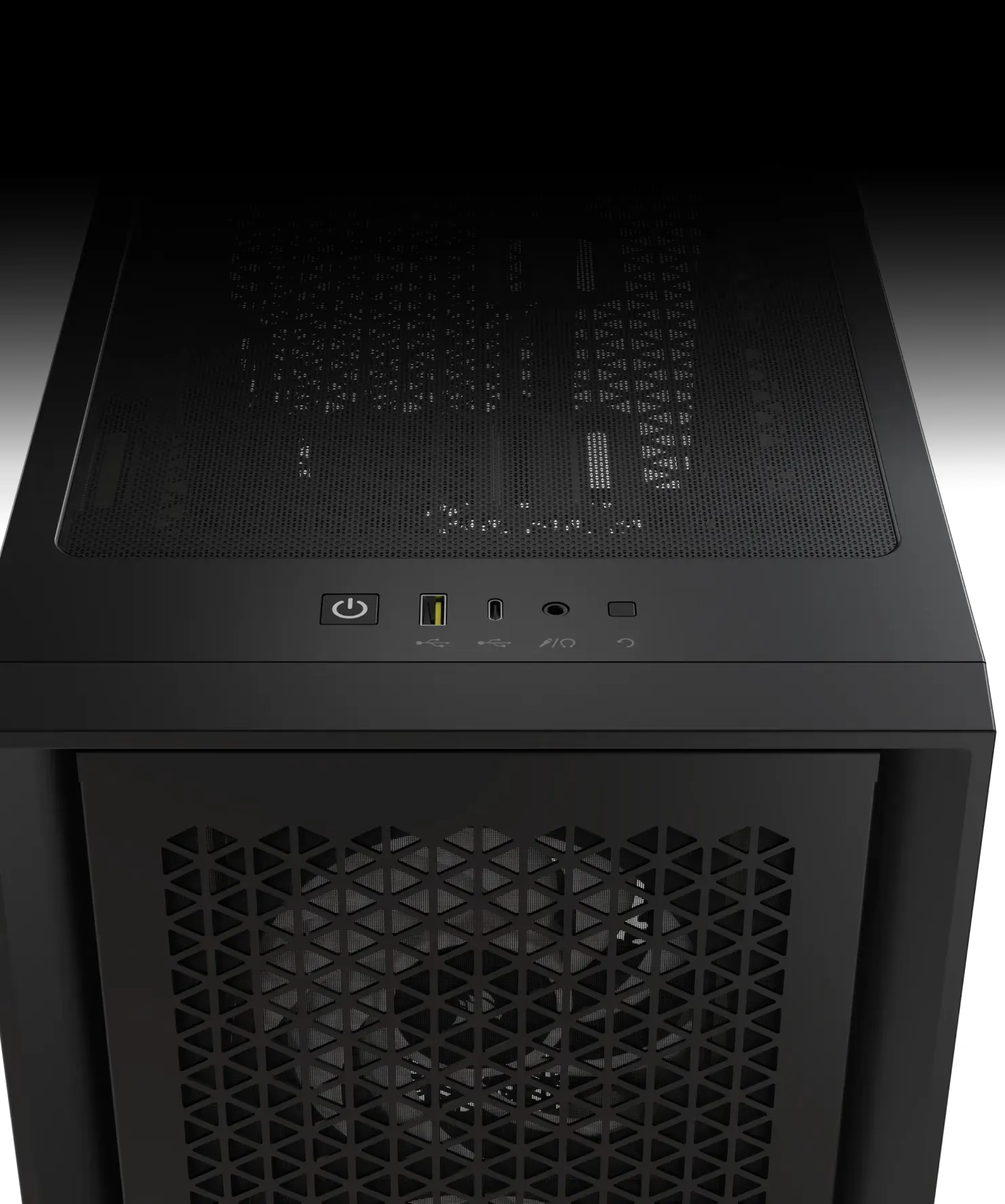 iCUE 4000D RGB AIRFLOW Mid-Tower Case, Black - 3x AF120 RGB ELITE Fans - iCUE Lighting Node PRO Controller - High-airflow Design