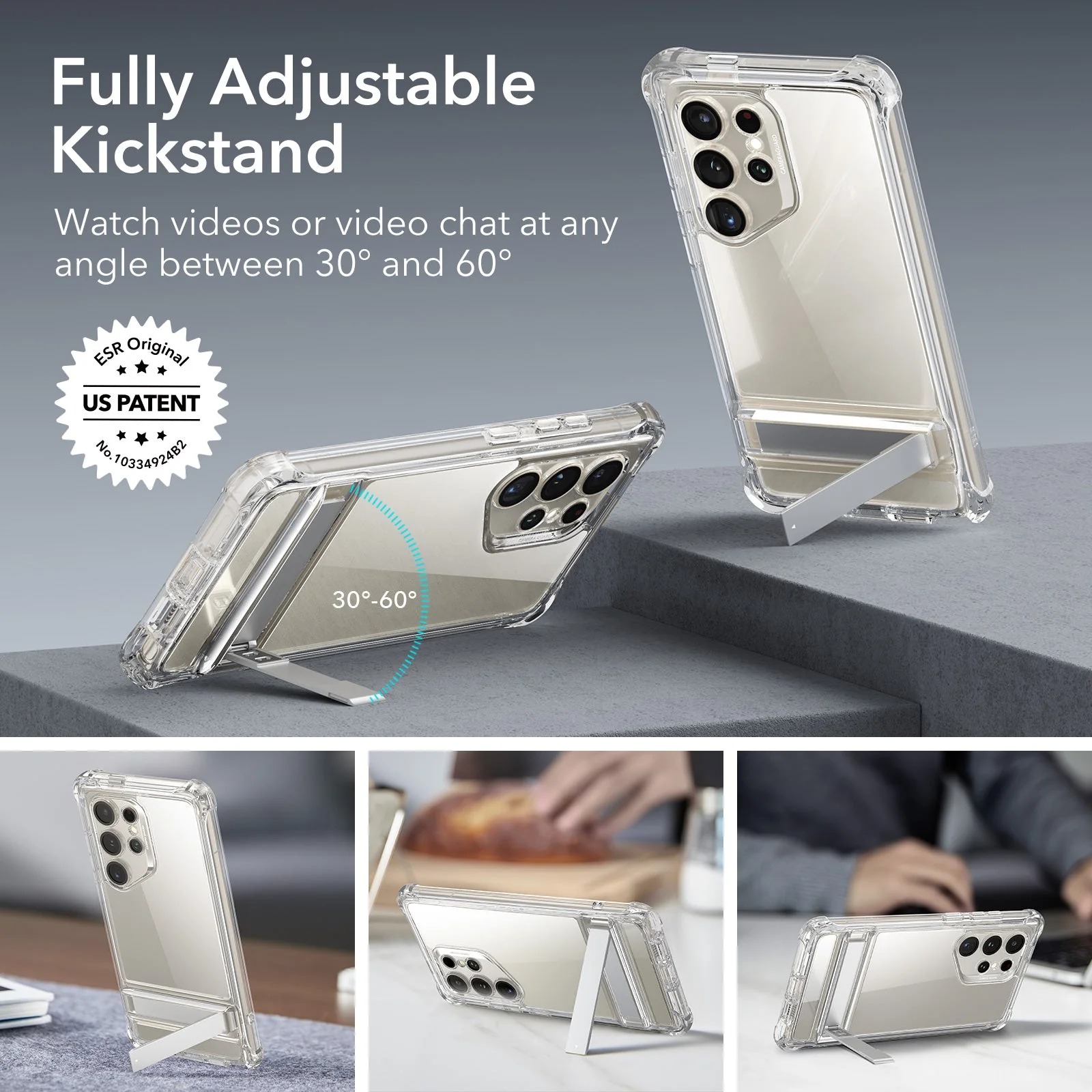 Samsung Clear Standing Cover for Galaxy S24 Ultra