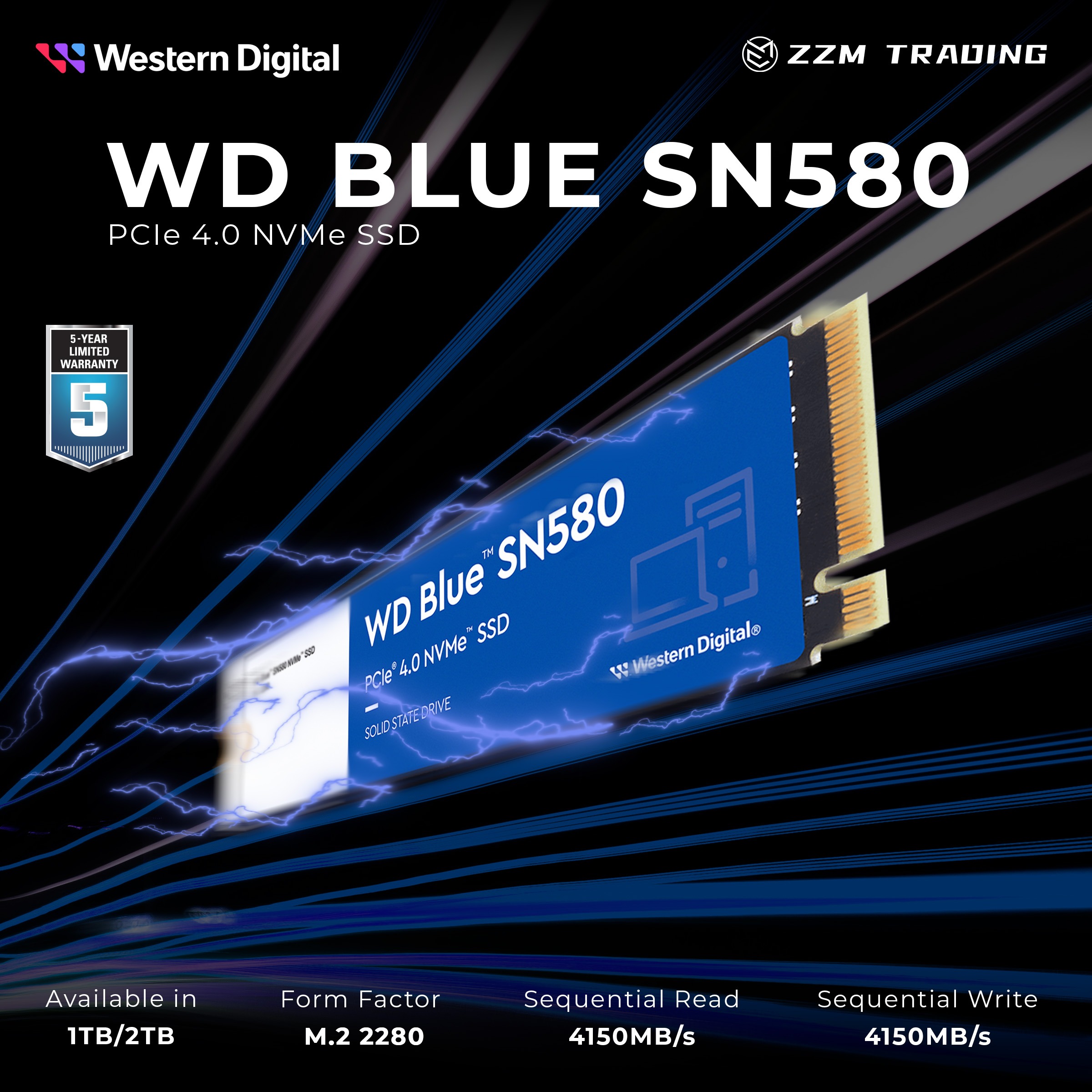 WD Blue SN580 512GB NVMe SSD