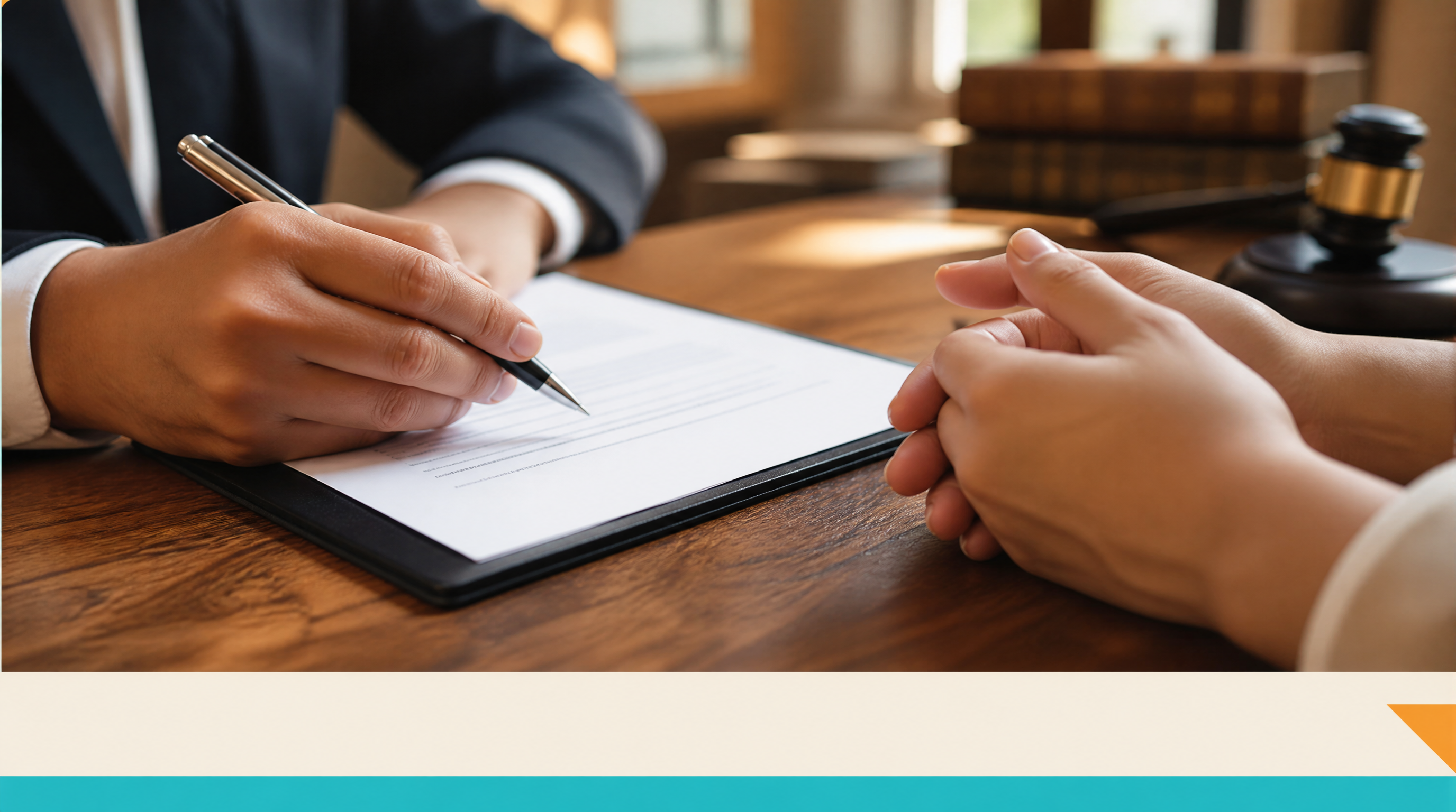 Why Law Firms Are Using AI Matter-Intake Agents to Cut First-Pass Review Time — Supporting visual 2: Close-up of two hands on a wooden table — one hand hol