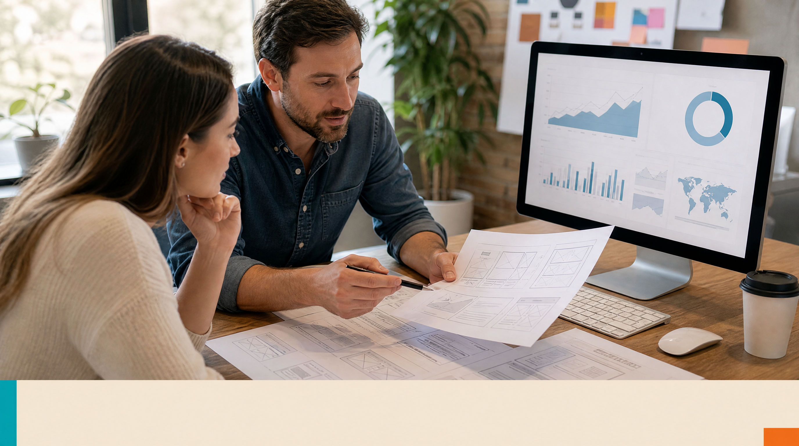 How Much Does It Cost to Have AI Build a Website? Real Price Ranges Explained — Supporting visual 2: A web developer and client sit side by side at a desk