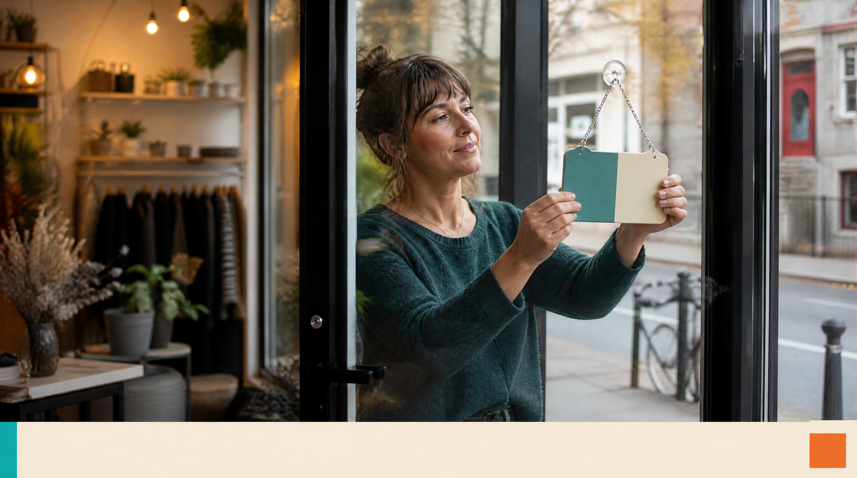 Bilingual Website Design in Montreal: Why EN/FR Doubles Your Reach — Supporting visual 2: A small business owner in her Montreal boutique adjusts a bilingu