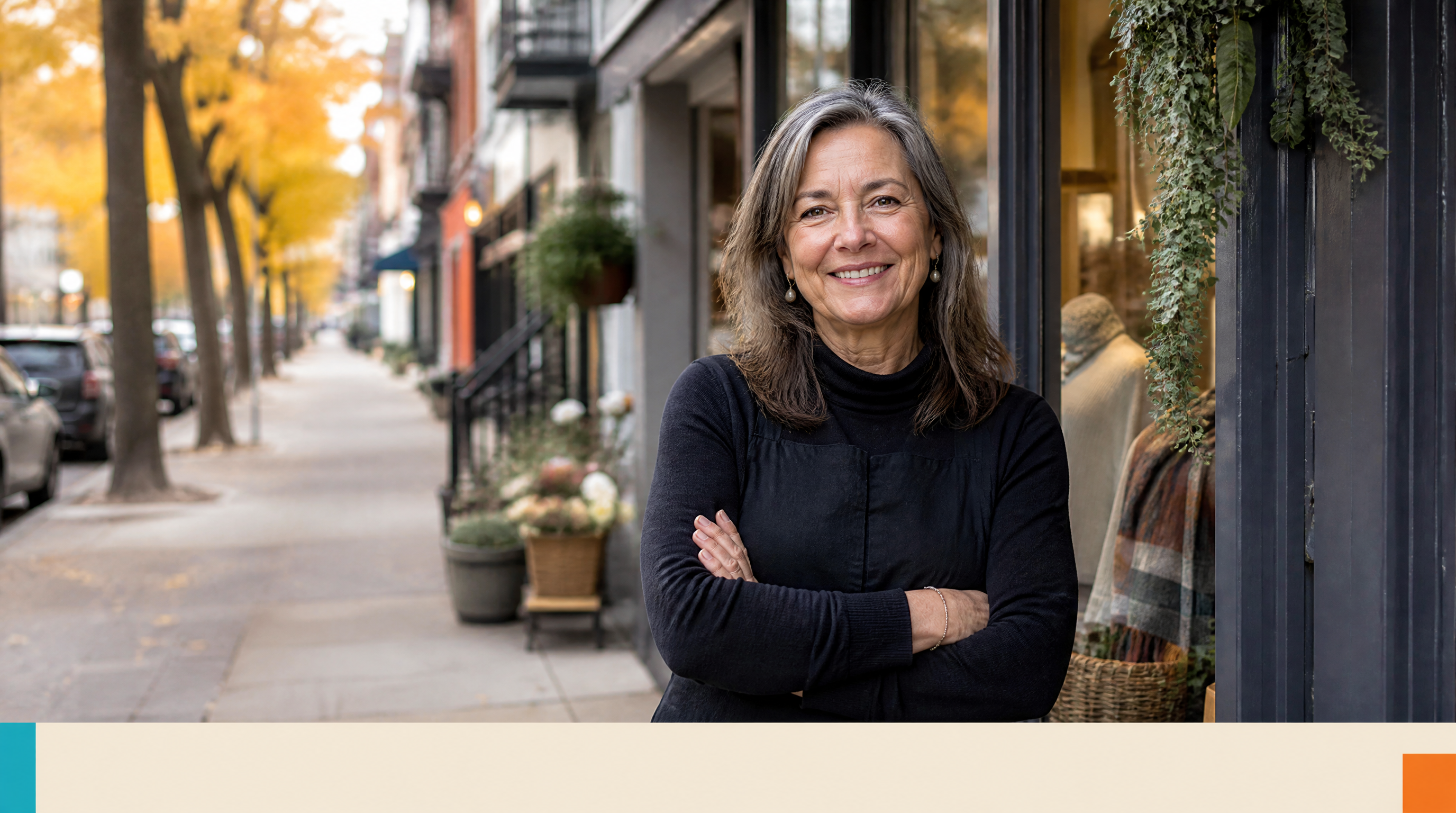 AI Assistants Are Recommending Your Competitors: How Small Businesses Can Get Cited — Closing visual: A Montreal small business owner in her 50s stands con