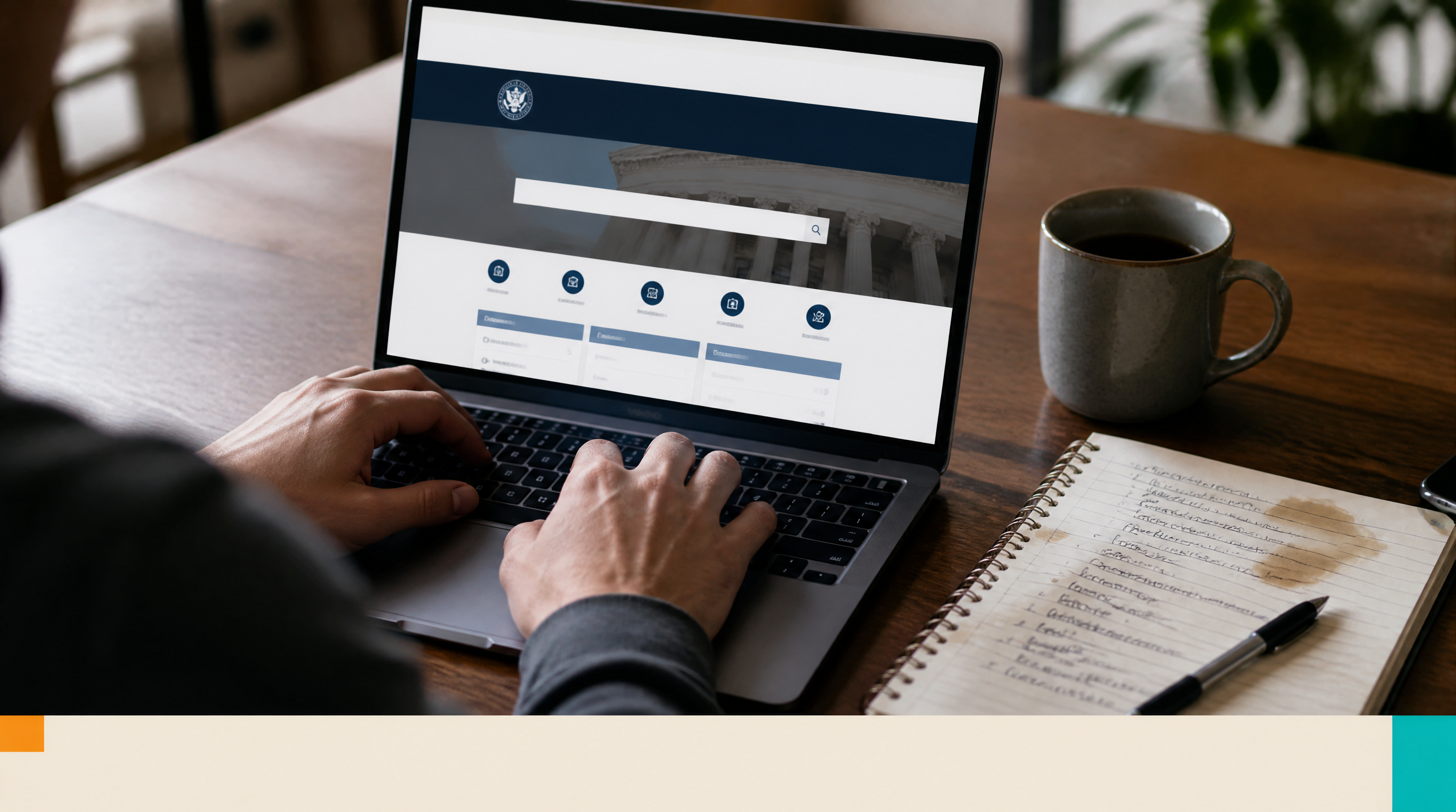 Fake Reviews vs. Real Proof: How to Tell if a Web Design Company Is Worth Hiring — Supporting visual 1: A person's hands on a keyboard, browser open to a g