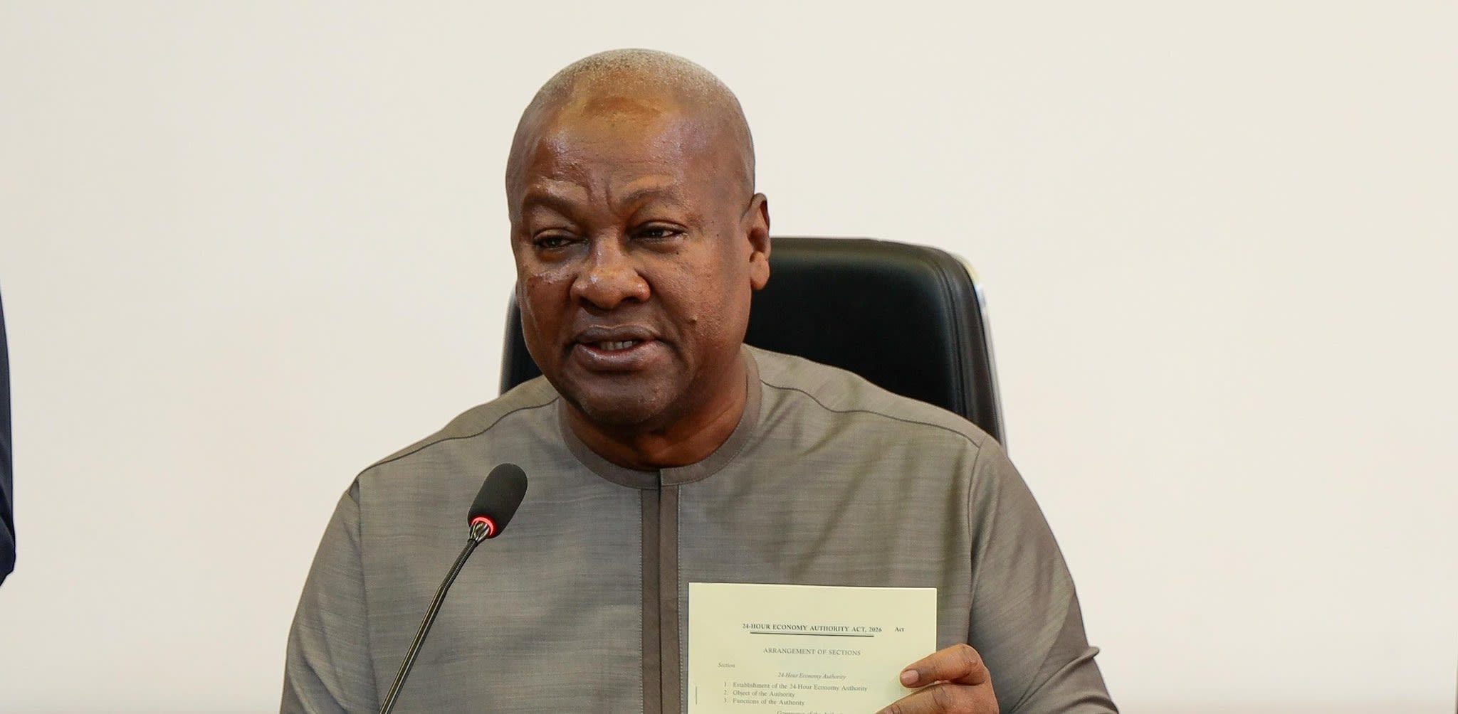 Mahama Signs 24-Hour Economy Law, Signaling Major Shift in Ghana’s Economic Strategy