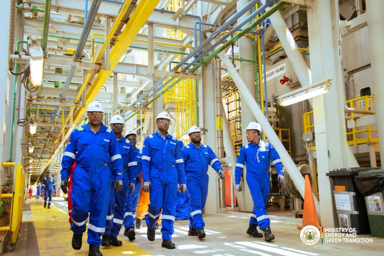 Jinapor Commends TEN Fields Workforce During Offshore FPSO Visit