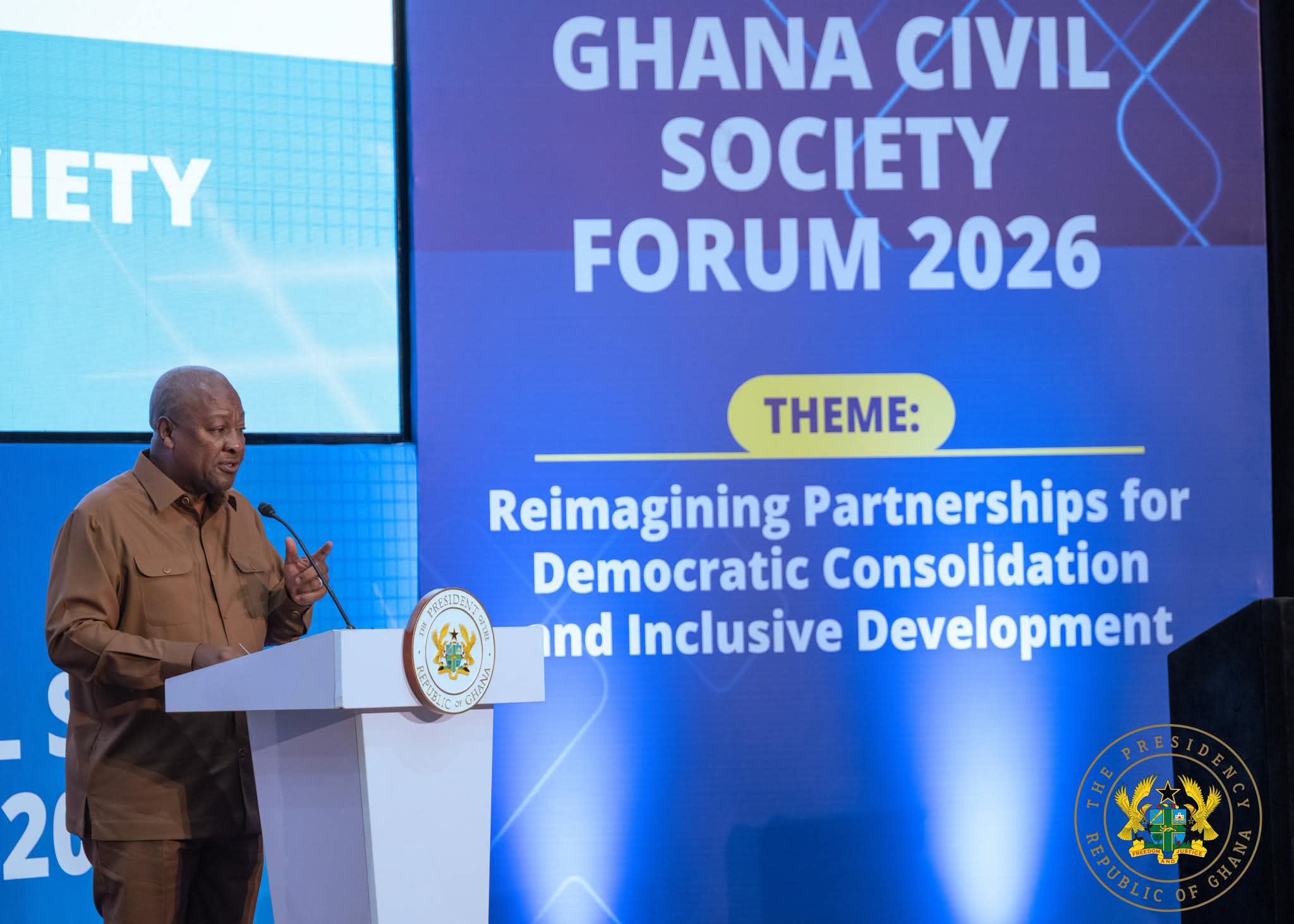 Mahama Calls for Stronger Democratic Governance and Citizen Participation