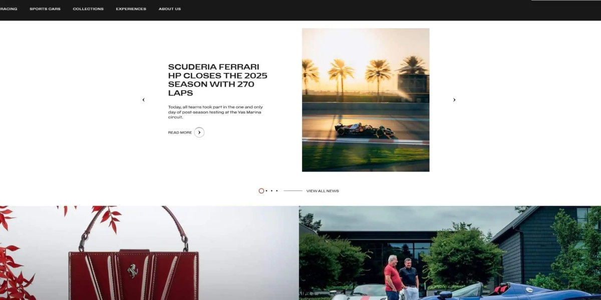 website fonts used by popular brands - ferrari