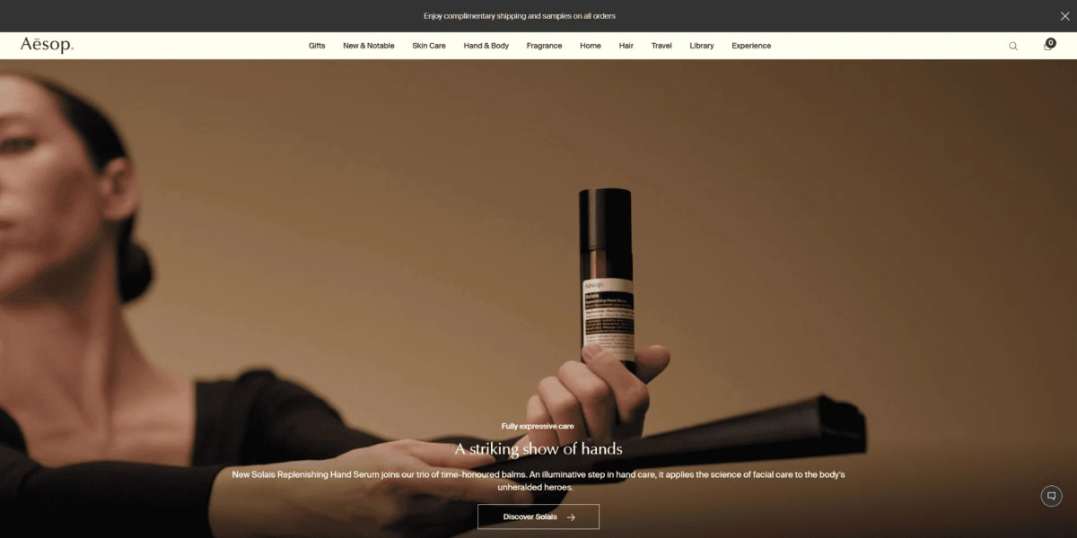 website hero sections - Aesop