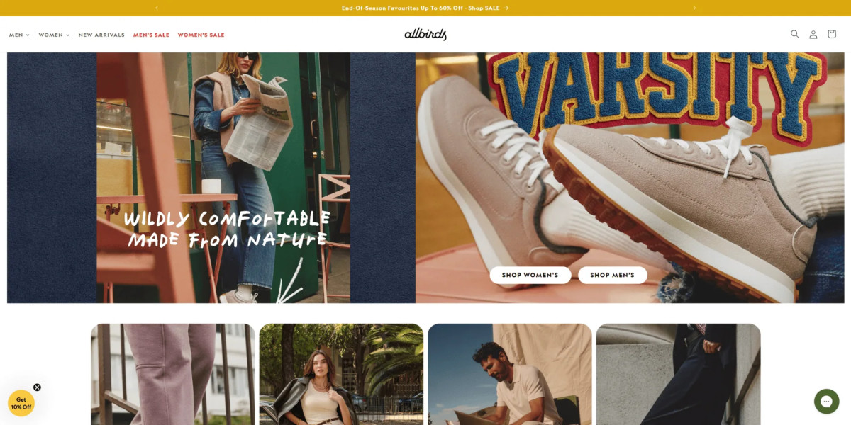 website hero sections - Allbirds
