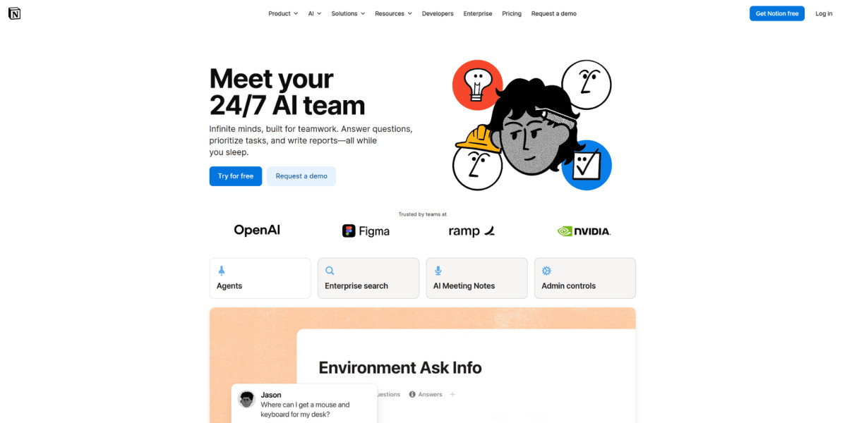 website hero sections - Notion