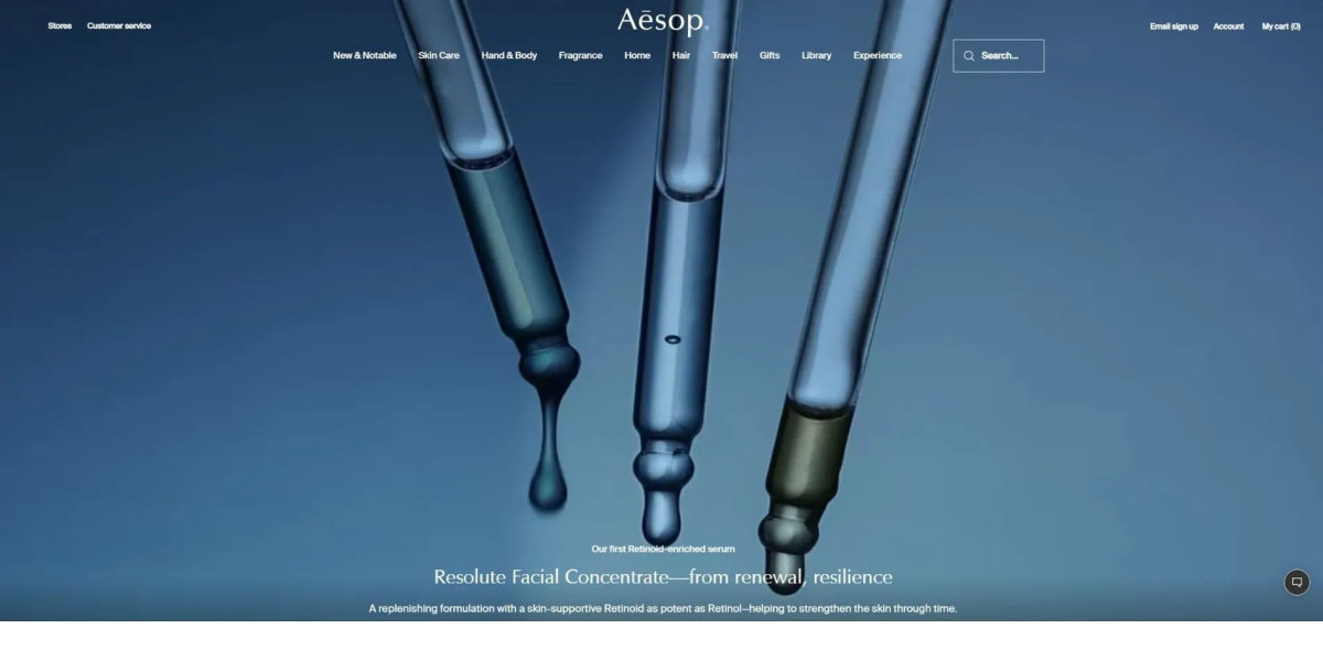 clean website design - Aesop