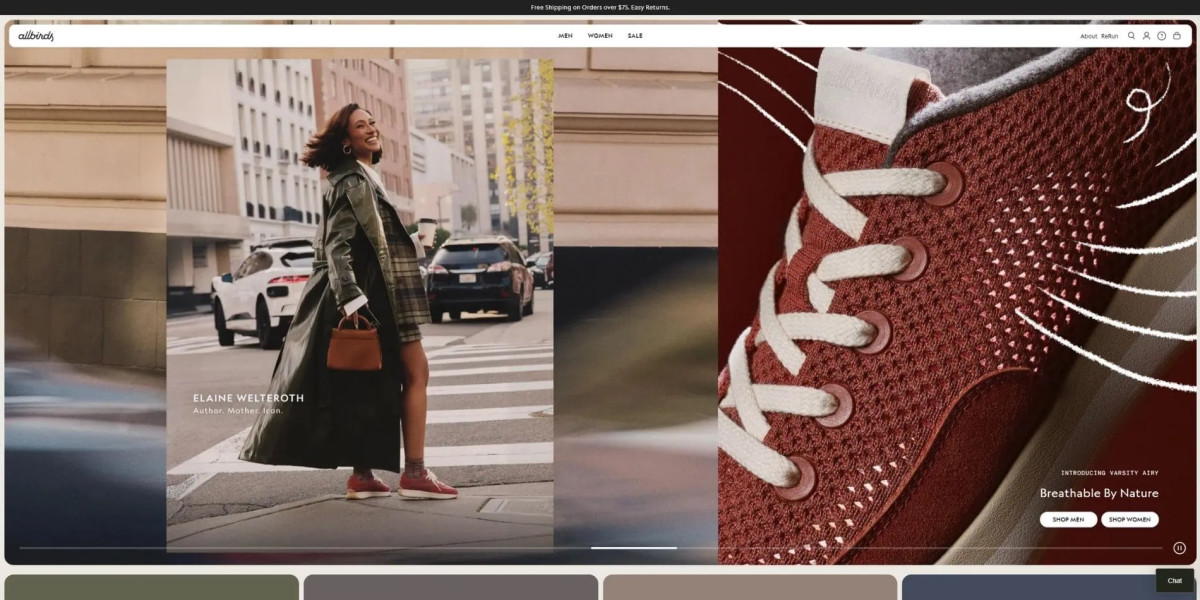 clean website design - Allbirds