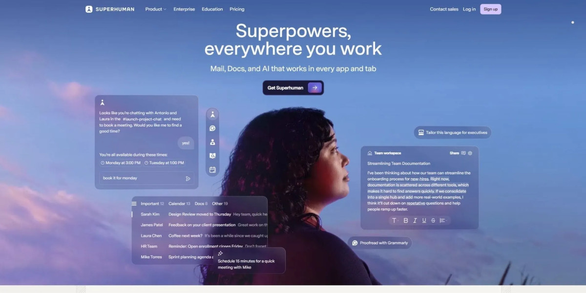 clean website design - Superhuman