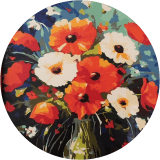 The Painting of Red Poppies