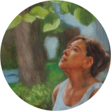 Oil Portrait Paintings on Site for visitor models of Artprize 2025