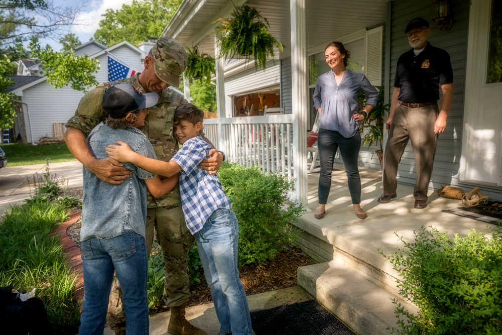 Veteran and his family