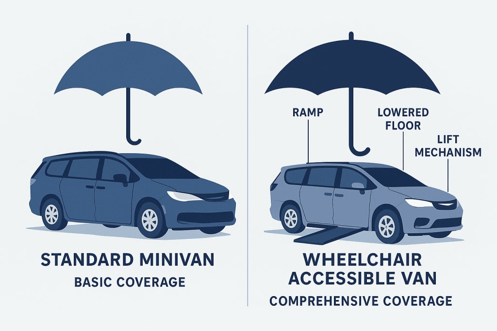 standard minivan vs wheelchair minivan