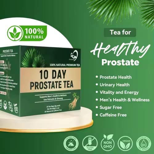 10 Day Prostate Tea - Saw Palmetto & Ginseng for Men's Health