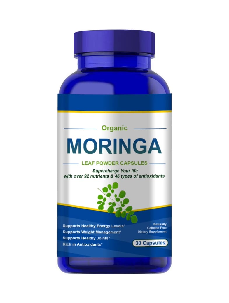Organic MORINGA LEAF POWDER CAPSULES