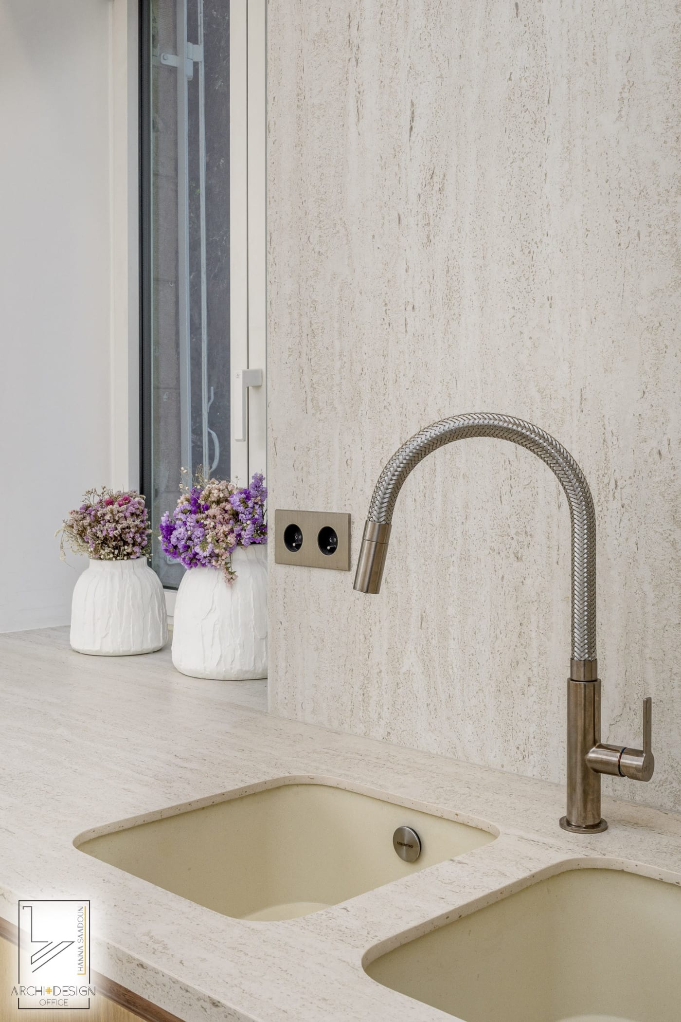 Kitchen detail — Hovevei Zion, interior design by Hanna Saadoun, Talbiya, Jerusalem